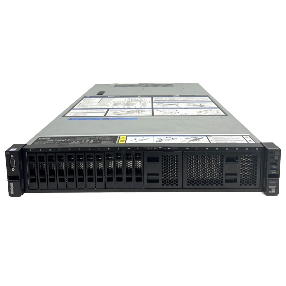 Servidor Lenovo ThinkSystem SR650 Reacondicionado 2U - 2x Intel Xeon Gold, 128GB DDR4 ECC, 2x SSD 960GB, RAID, 2x PSU, XClarity Controller, rieles — Lenovo