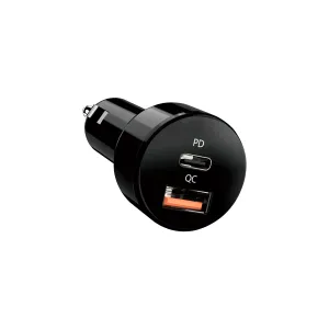 Adaptador Genius PC-36AC Car 36V 2X18W Fast Charge USB-C USB-A Black