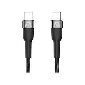 Cable Argom CB-0049BK Type-C to Type-C 100W Nylon Braided Dura Speed 1.8M Black