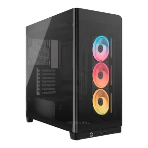 CASE CORSAIR ATX 4500X LX-R RGB iCUE LINK Panoramic Glass 2USB3.2 HD-Audio Mid-Tower Black — CORSAIR