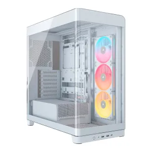 CASE CORSAIR ATX 4500X LX-R RGB iCUE LINK Panoramic Glass 2USB3.2 HD-Audio Mid-Tower White — CORSAIR