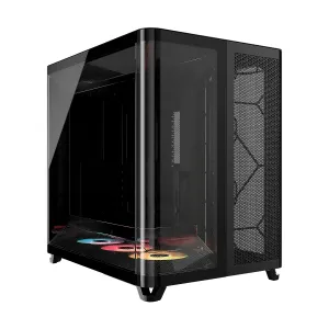 CASE CORSAIR ATX TRIPLE CAMARA ARGB AIR 5400 Tempered Glass 2USB3.2 HD-Audio Mid-Tower Black — CORSAIR