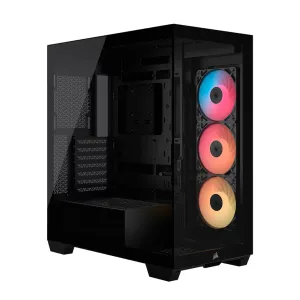 CASE CORSAIR ATX 3500X RS-R ARGB Panoramic Glass 2USB-C 2USB3.2 HD-Audio Mid-Tower Black — CORSAIR