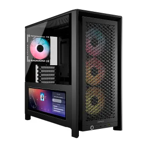 Case Corsair Atx 4000D Pantalla Tactil Xeneon 14.5 Tempered Glas Mid-Tower Case N-PS 4VEN-RGB Negro — CORSAIR