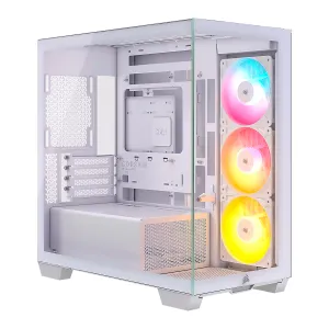CASE CORSAIR 2800X ARGB RS-R PARA GPU-410mm 3Vent. Front. RS120-R ARGB mini-ATX microATX White