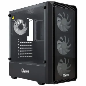 Case Quasad Gaming 0.5MM Front-Glass Side-Glass 3USB 4VEN-RGB810 FPO-850 Plus Atx