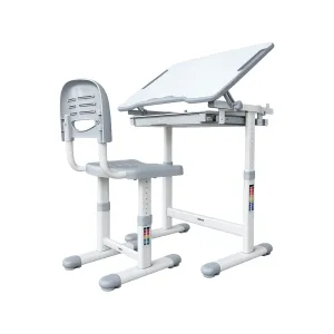 Escritorio con Silla Ajustables for Kids White - Gray — GENERICOS