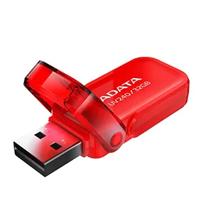 Flash Memory Adata 32GB UV240 USB 2.0 Rojo