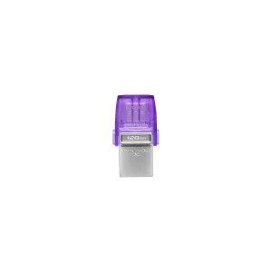 Flash Memory Kingston 128GB Data Traveler microDuo 3C Type-A - C Purple — KINGSTON
