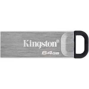 Flash Memory Kingston Datatraveler Kyson Dtkn 64GB USB 3.2 Plateado