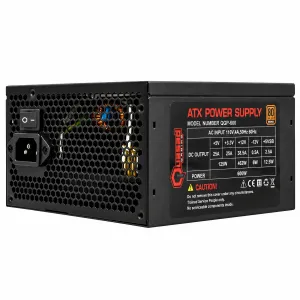 Fuente de Poder Quasad 600W 24P-CERTF 80-PLUS Bronce 110-240V 1.5MTS Power Cord — QUASAD COMPUTER