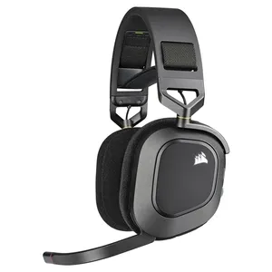 Headset Audifonos Corsair HS80 Wireless Premium Gaming Headset with Spatial Audio Carbon — CORSAIR