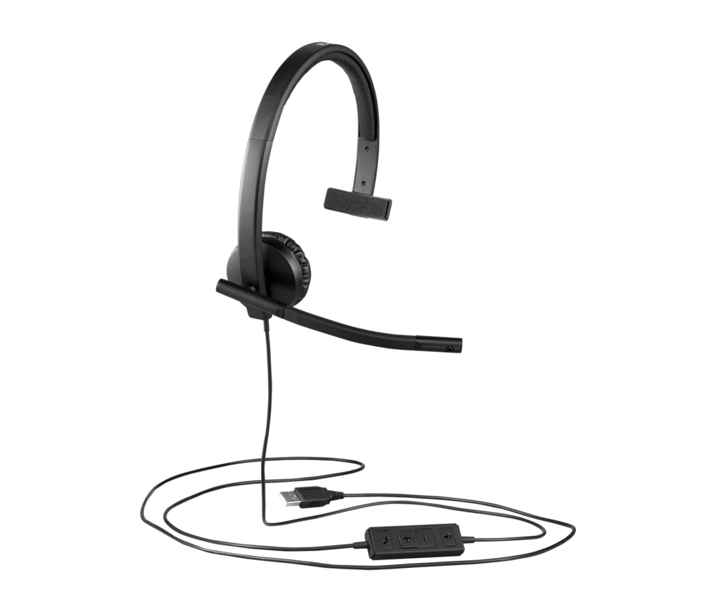HeadSet Logitech H570e Wired USB-A or USB-C Noise-canceling Negro — LOGITECH