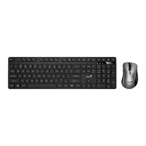 Teclado - Mouse Genius KM-8216S AI Copilot Opt. Wireless Silence USB 2.4Hz Black SP — GENIUS