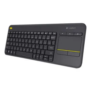 Teclado Logitech K400 Plus Negro Wireless Touchpad-Multimedia TV-USB Unifying
