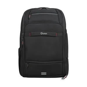 Mochila Notebook Quasad QXB-ElitePack Nylon 15.6INC. Negro Filos Rojos