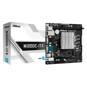 Mbo Asrock N100DC-ITX Intel N100 DDR4 HDMI D-Sub M.2 2SATA3 12USB PCIe3.0 mini-iTX — ASROCK