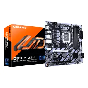 Mbo Gigabyte Q870M-D3H LGA18514DDR5-6400 HDMI 2DP 2M.2 13USB PCIe5.0 Micro-ATX — GIGABYTE