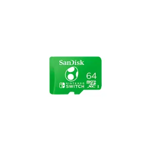 Memory microSDXC SANDISK 64GB UHS-I for NINTENDO Swtich Speed Up to 100MBs — SANDISK