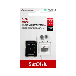 Memory Sandisk microSDHC-microSDXC UHS-I Ultra 64GB Up to 100MB-s — SANDISK
