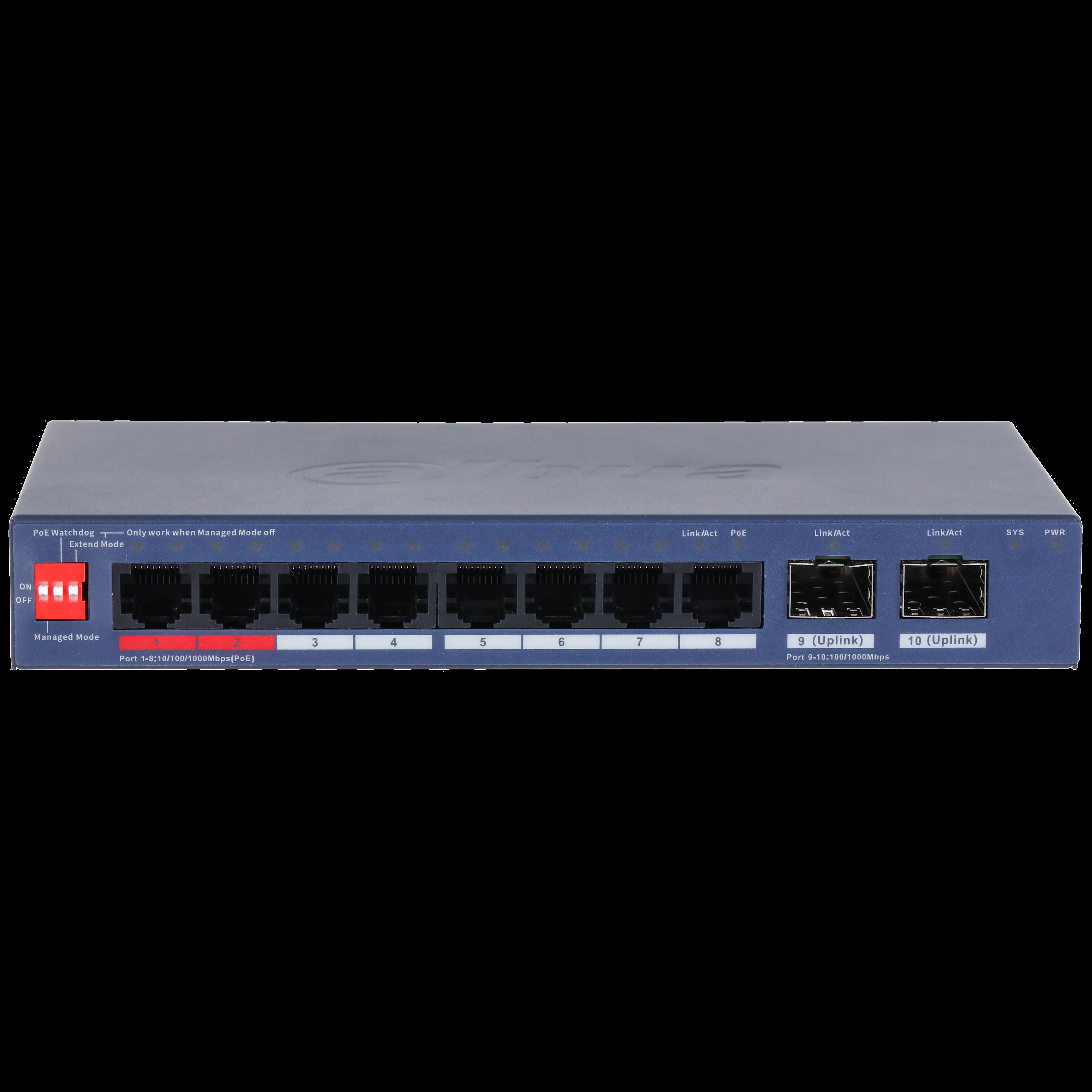 DAHUA switch PoE Gigabit administrable — DAHUA