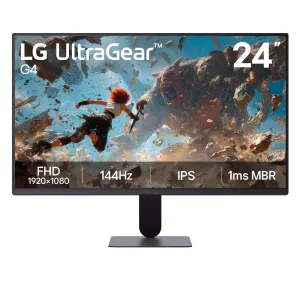 MONITOR LG 23.8Inch UltraGear FHD IPS Gaming 144Hz 1ms HDMI DP Slim Stand Black — LG