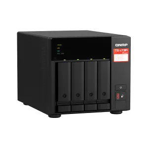 Nas Qnap TS-473A-8G-US 4BAY QC Amd Ryzen V1500B 8GB 2M.2 4x3.5Inch 4USB3.2 SATA 6Gbs Black