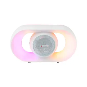 Parlante Portatil Italy ITL-U8L Portatil Recargable 5 Wts BT USB Aux FM Blanco RGB — ITALY-AUDIO