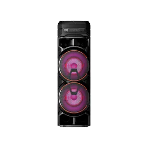 Torre de sonido LG XBOOM RNC9 Doble Woofer Pot. Bajos Karaoke Star DJ App y DJ Pad Mult BT Negro — LG