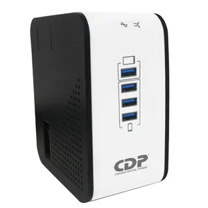 Regulador Cdp R2CU-AVR1008 1000VA-500W-ENTRADA-SALIDA 110VAC-8 Nema 5-15R-4USB — CHICAGO DIGITAL POWER