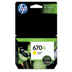 Cartucho de Tinta HP 670XL Amarillo — HEWLETT PACKARD