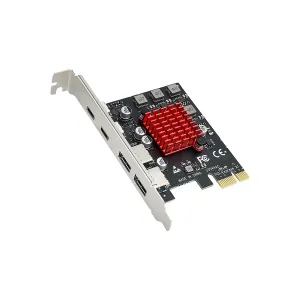Tarjeta de Expansion Eluteng PCIE 4 puertos USB 3.1 2USB-A 2USB-C 10Gbps — GENERICOS